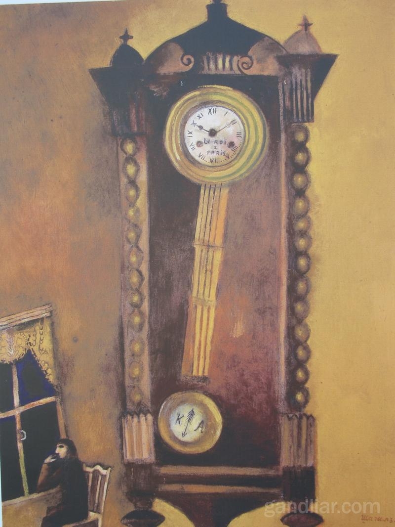 Картина Марка Шагала "Часы"